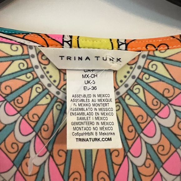 Trina Turk Orange Sherbert Swim Beach Cover Up Tunic Dress - Picture 6 of 8